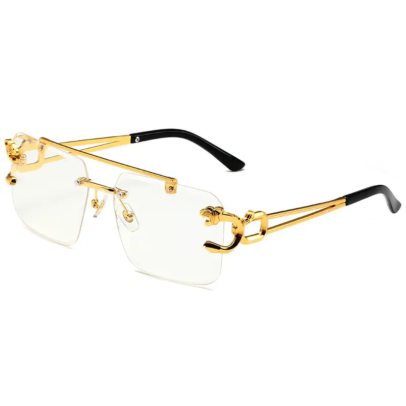 2023 Leopard Frame Sunglasses Women Gold Black - Image 7