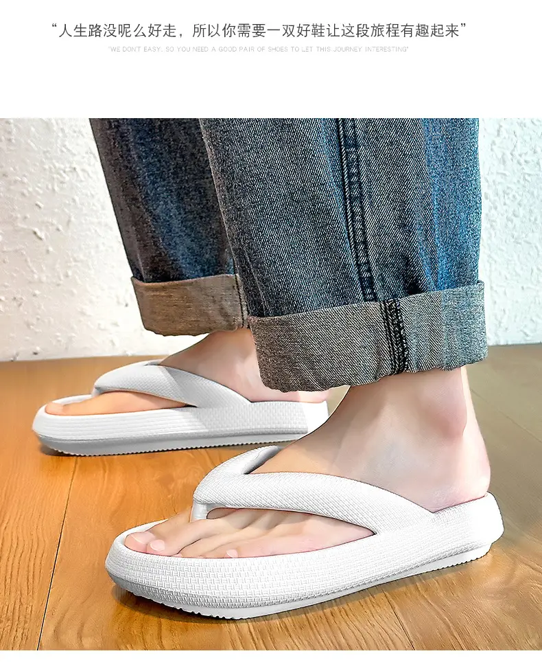Men's Black Foam Flip-Flops Summer Slippers Non-Slip — feature 18