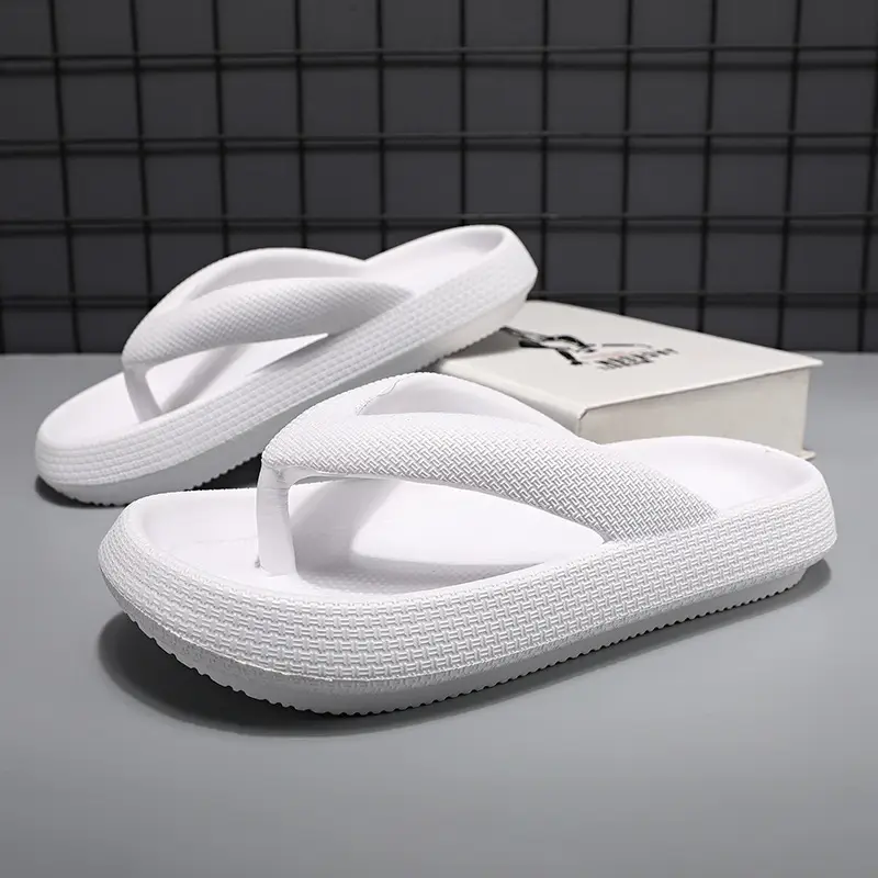 Men's Black Foam Flip-Flops Summer Slippers Non-Slip