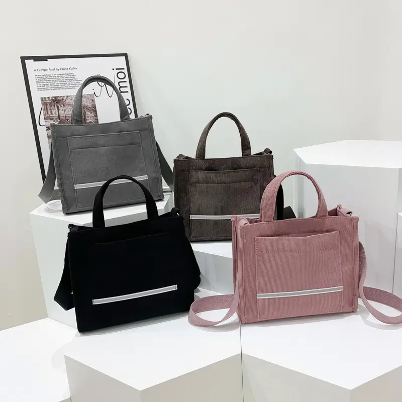 Women's Corduroy Shoulder Bags 2023 New Collection - Image 5