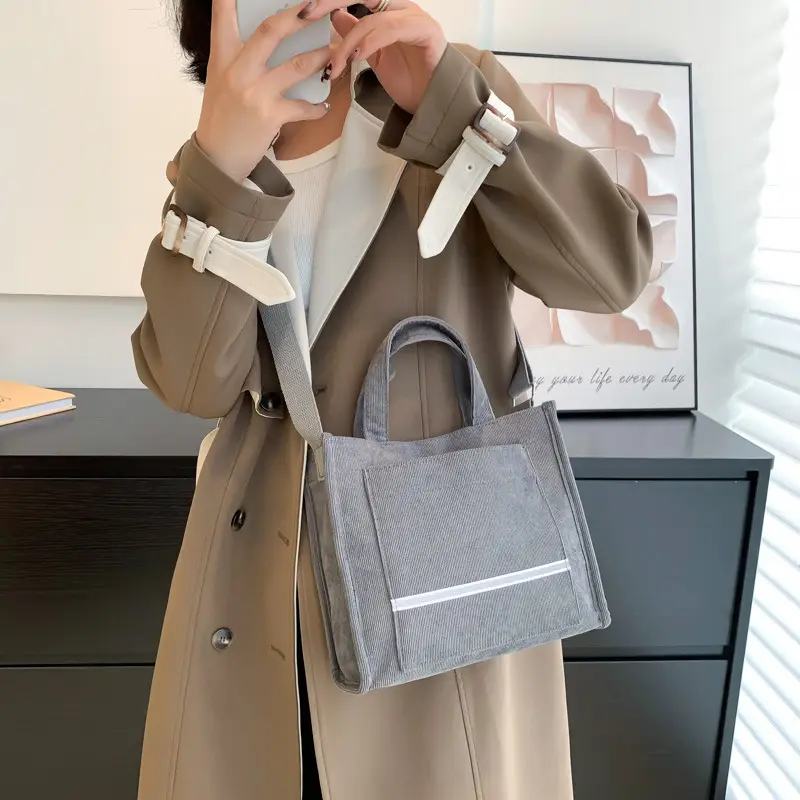 Women's Corduroy Shoulder Bags 2023 New Collection - Image 6