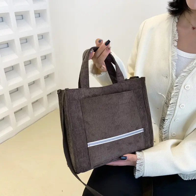 Women's Corduroy Shoulder Bags 2023 New Collection - Image 3