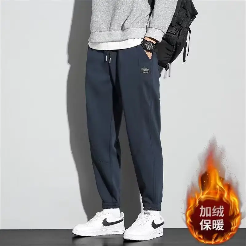 Men's Winter Warm Striped Sweatpants Slim Fit - Image 4