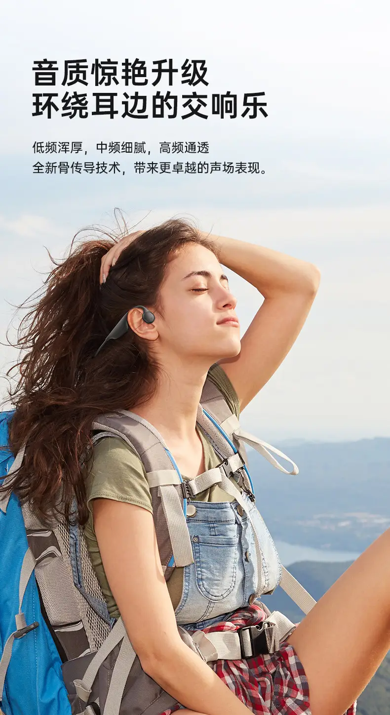 Wireless Bone Conduction Sports Music Headset Black — feature 12