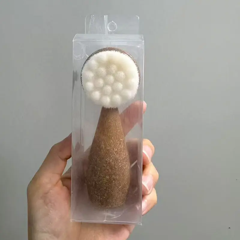 Mini Face Washing Brush Coconut Shredded Degradable Handle - Image 2