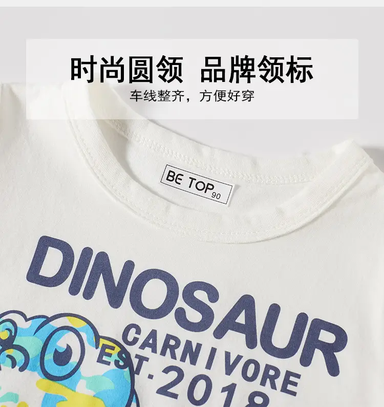 Dinosaur Pure Cotton Boys T-Shirt 2026 Summer — feature 9