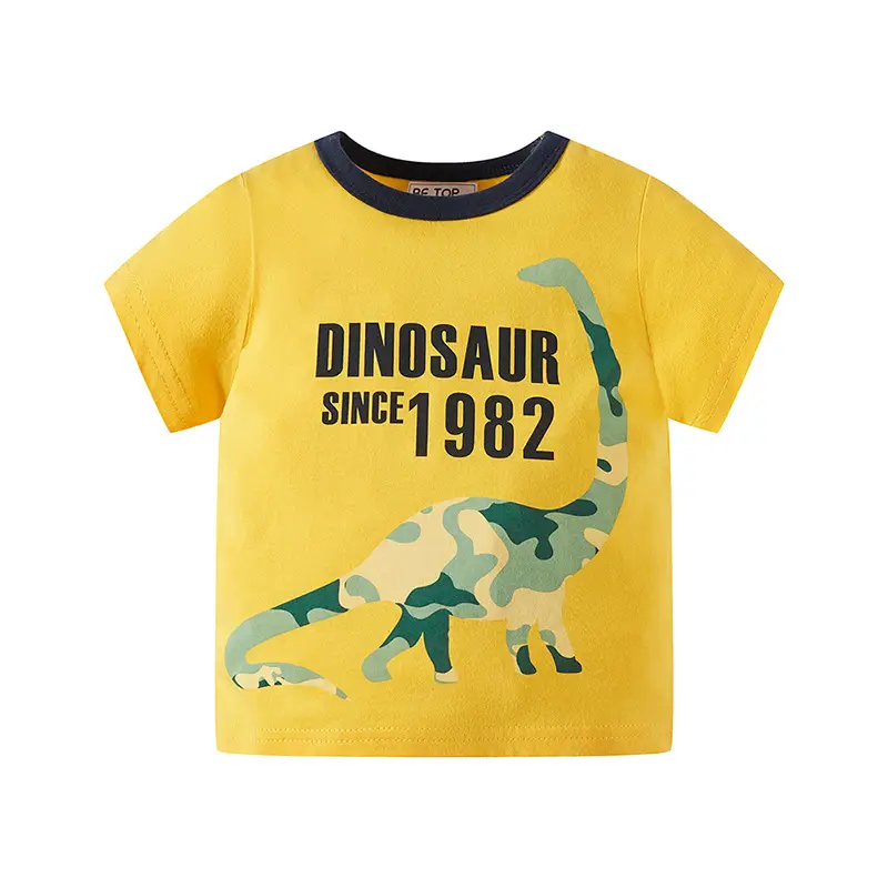 Kids Dinosaur Print T-Shirt Gray 1982