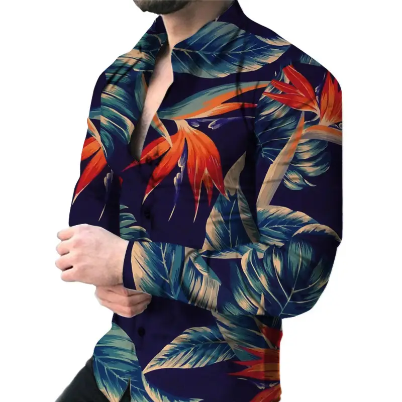 3D Digital Printed Long Sleeve Shirt for Men Large - Image 17