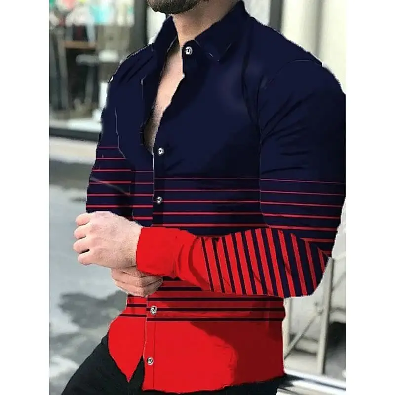 3D Digital Printed Long Sleeve Shirt for Men Large - Image 26
