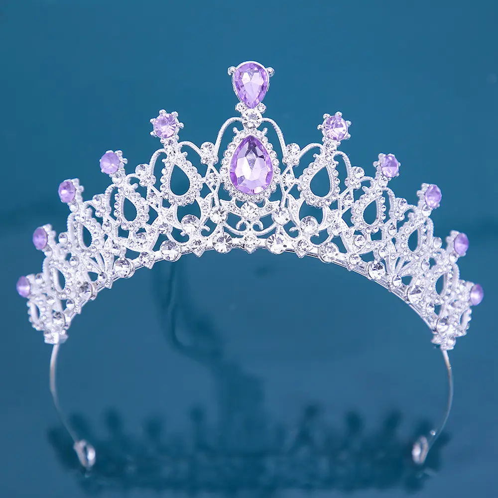 Crystal Bridal Crown Headdress for Women - Image 3