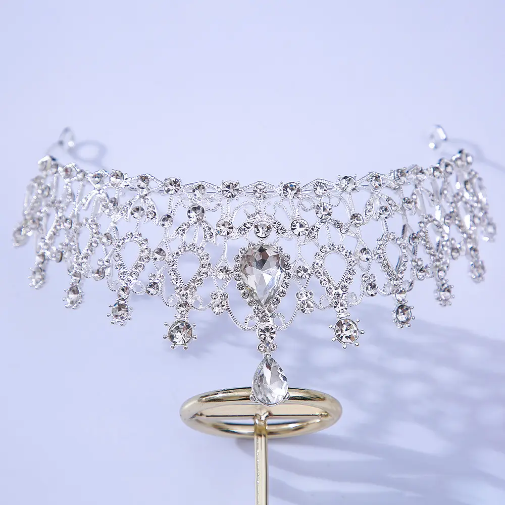 Crystal Bridal Crown Headdress for Women - Image 4