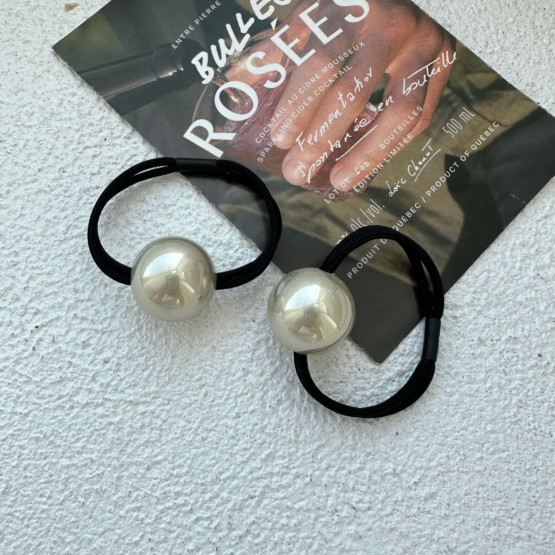 Big Pearl Hair Ring Women's 2023 New Style — feature 5