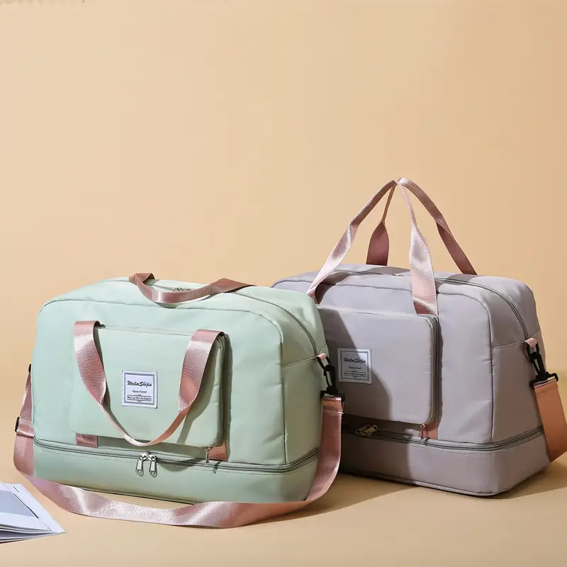 Foldable Travel Bag Blue Large Capacity Foldable Storage - Image 9