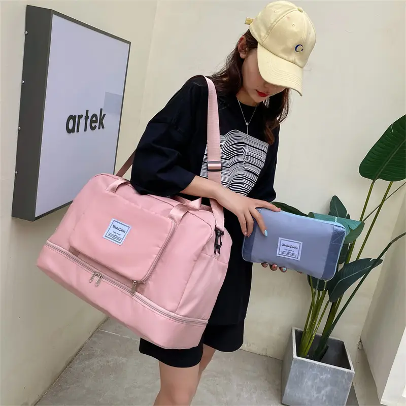 Foldable Travel Bag Blue Large Capacity Foldable Storage — feature 14