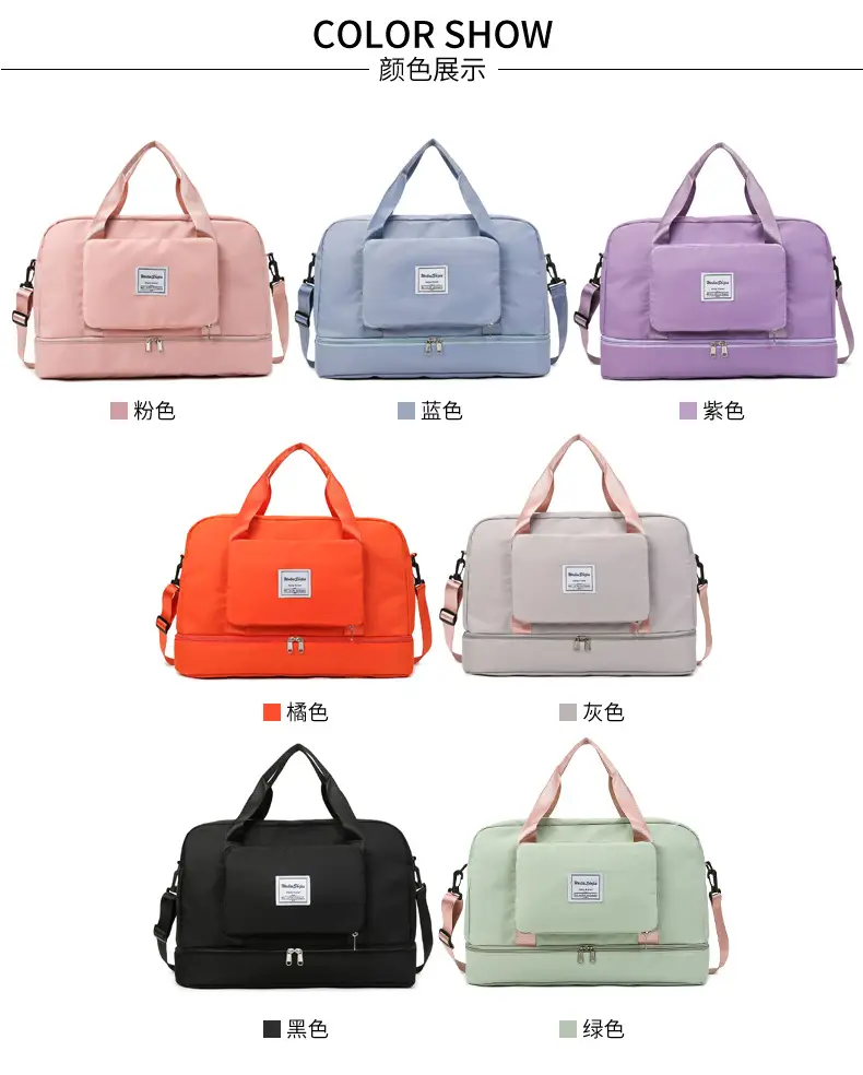 Foldable Travel Bag Blue Large Capacity Foldable Storage — feature 2