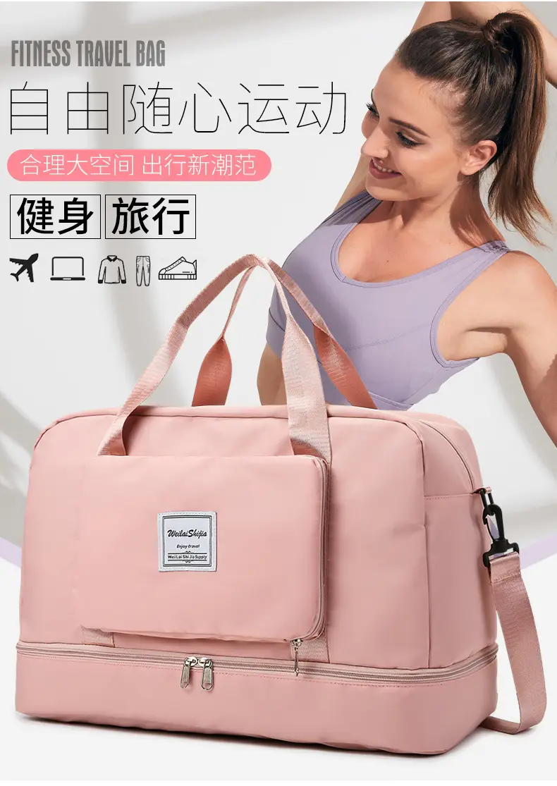 Foldable Travel Bag Blue Large Capacity Foldable Storage — feature 5