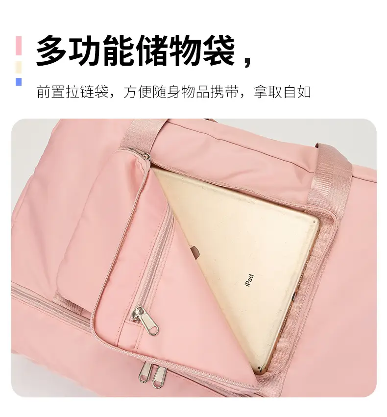 Foldable Travel Bag Blue Large Capacity Foldable Storage — feature 8
