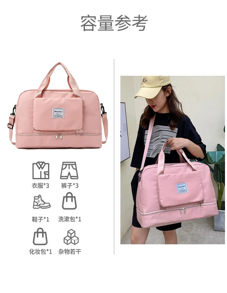 Foldable Travel Bag Blue Large Capacity Foldable Storage — feature 9