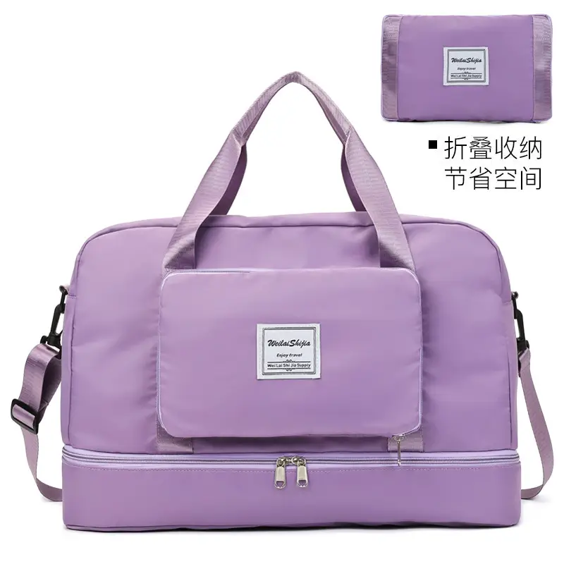 Foldable Travel Bag Blue Large Capacity Foldable Storage - Image 5