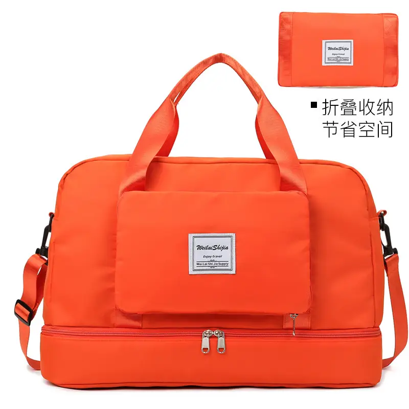 Foldable Travel Bag Blue Large Capacity Foldable Storage - Image 7