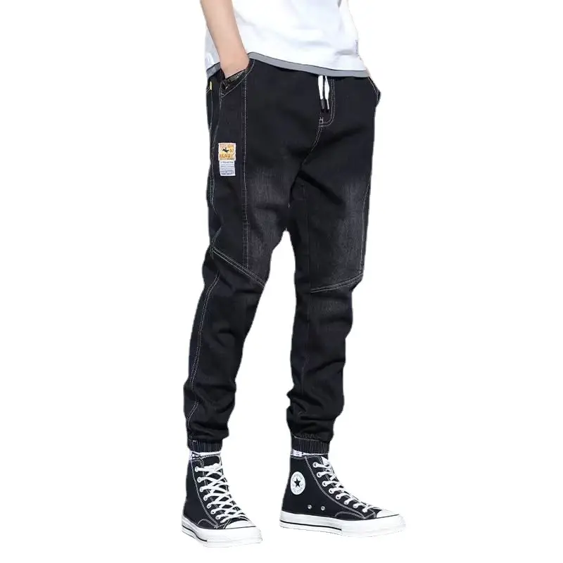 Light Denim Ankle-Tied Pants for Boys 2023 Black - Image 11