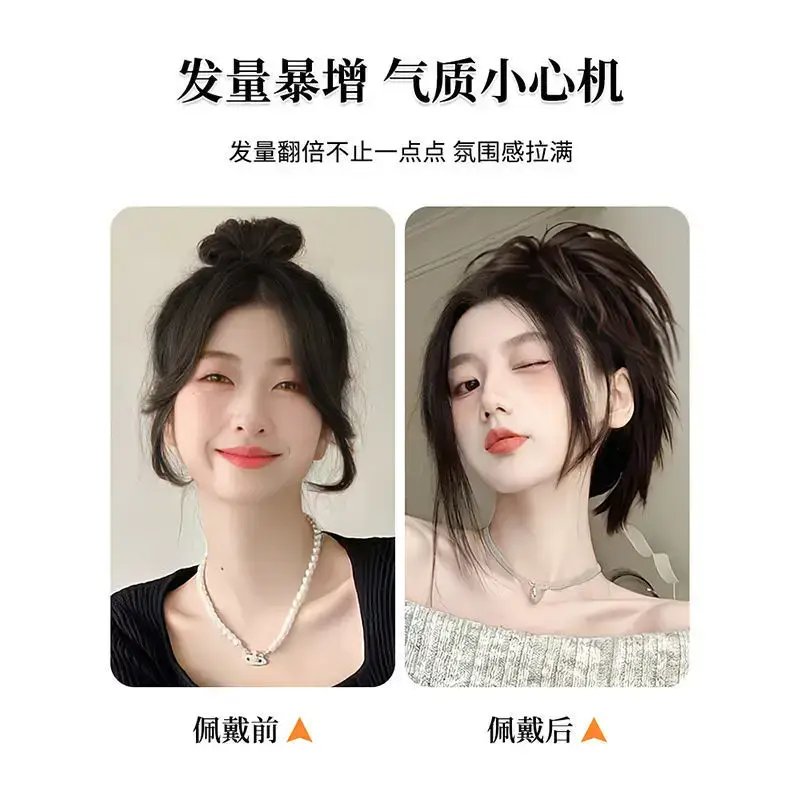 Natural Fluffy Hair Clip for Women Brown - Image 6