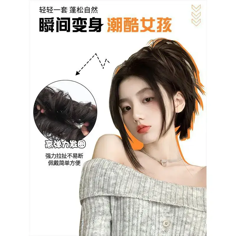 Natural Fluffy Hair Clip for Women Brown - Image 8