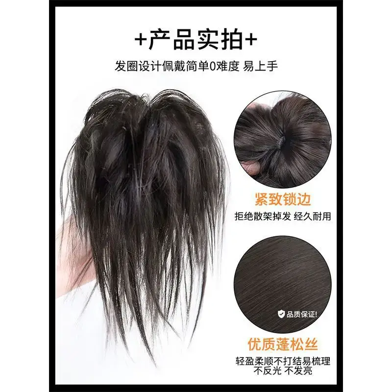 Natural Fluffy Hair Clip for Women Brown - Image 9