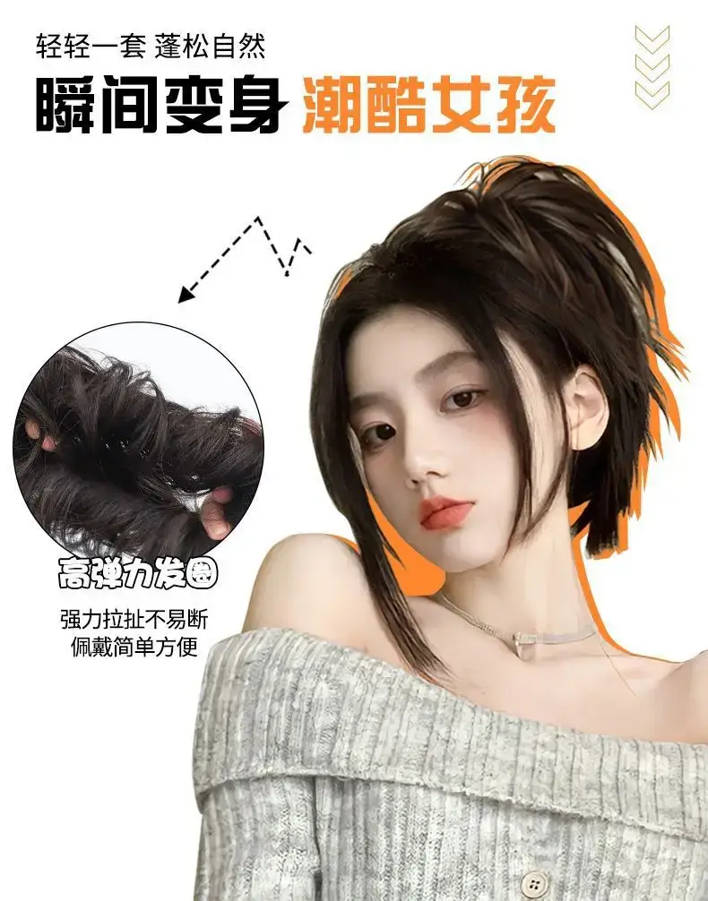 Natural Fluffy Hair Clip for Women Brown — feature 5