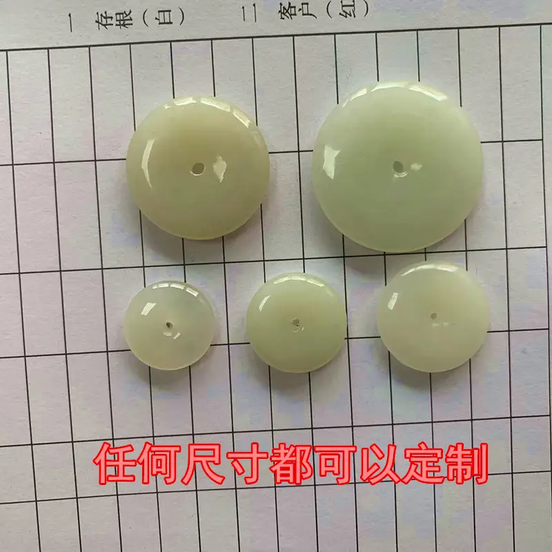 Natural A-Grade Hetian Jade Buckle 20mm Silver Inlay - Image 6