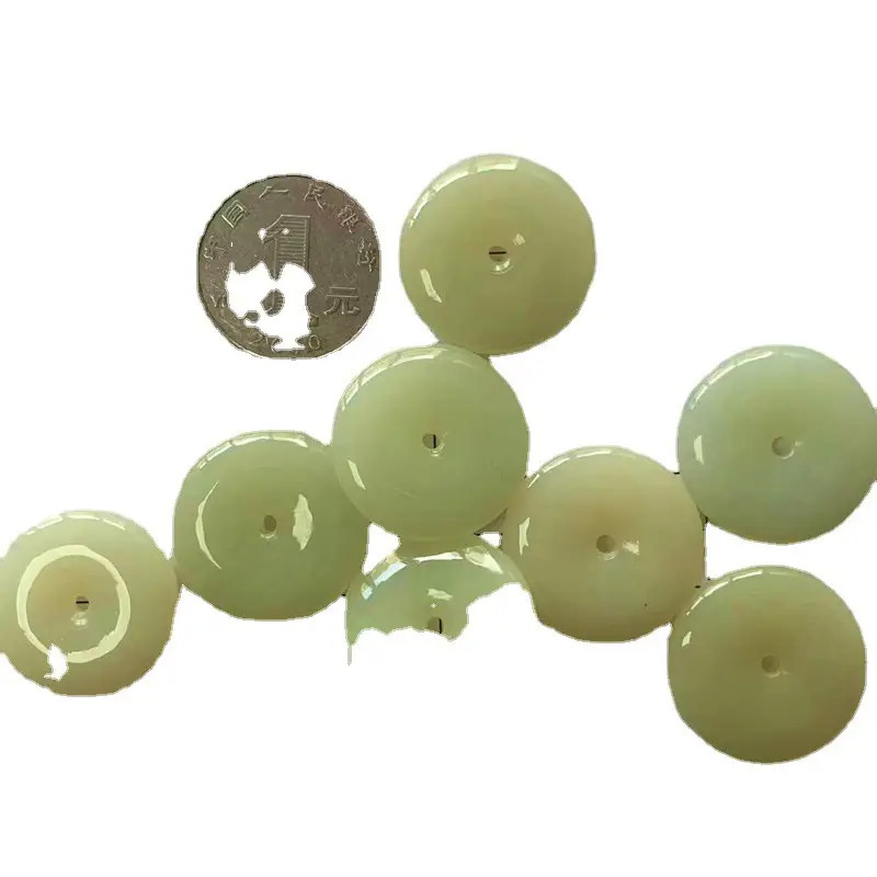 Natural A-Grade Hetian Jade Buckle 20mm Silver Inlay - Image 8