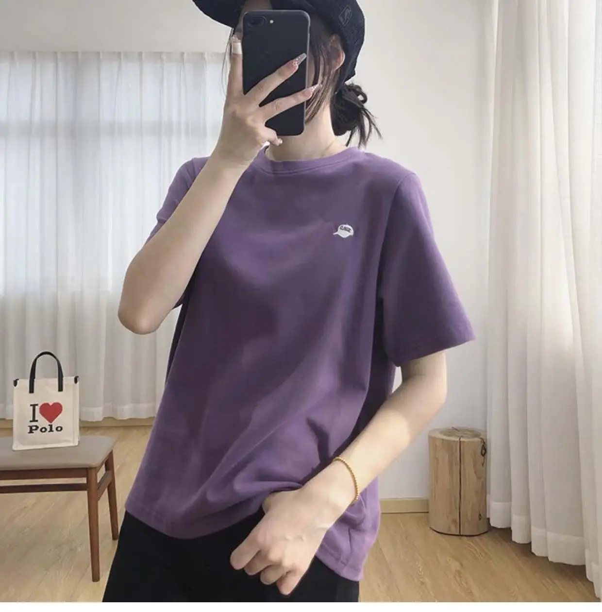 Women Light Grey Short Sleeve T-Shirt Summer 2025 — feature 10