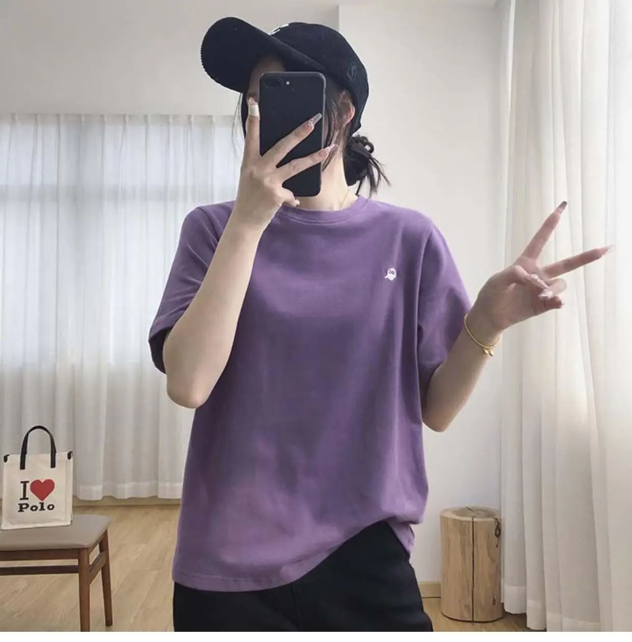 Women Light Grey Short Sleeve T-Shirt Summer 2025 — feature 13