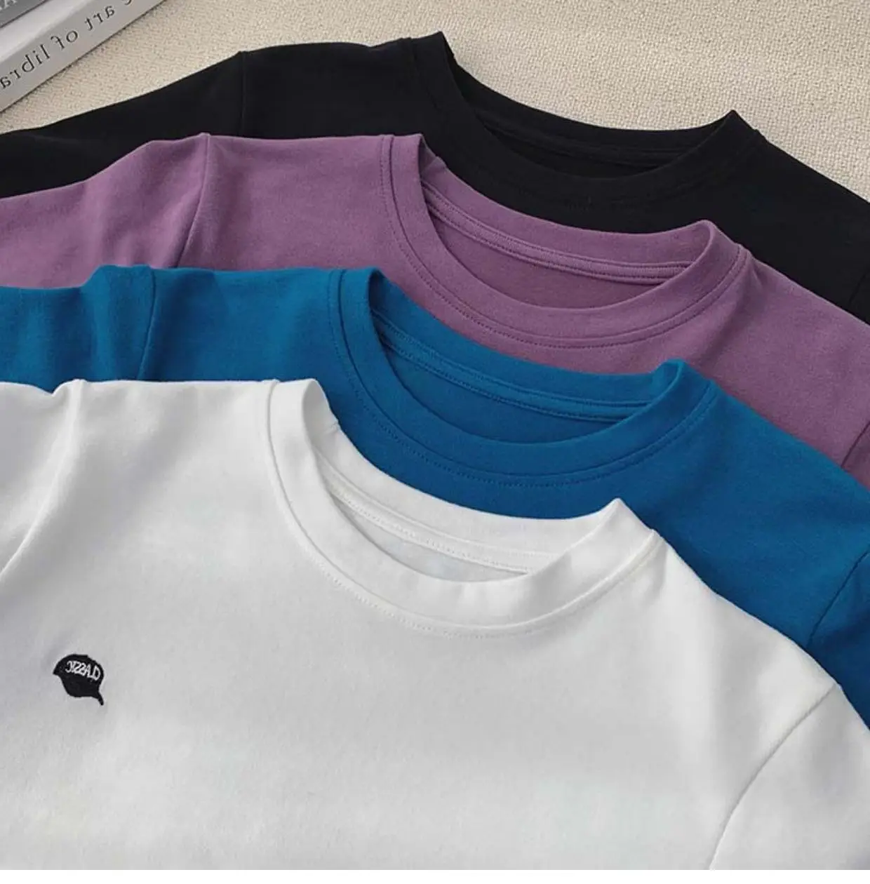 Women Light Grey Short Sleeve T-Shirt Summer 2025 — feature 2