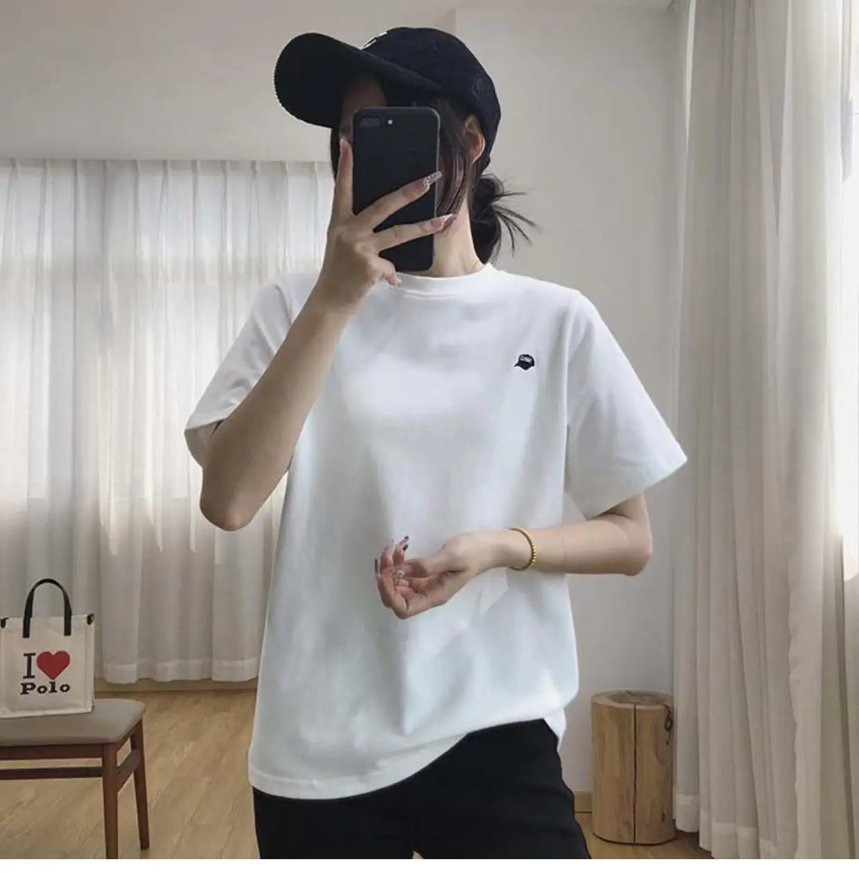 Women Light Grey Short Sleeve T-Shirt Summer 2025 — feature 26