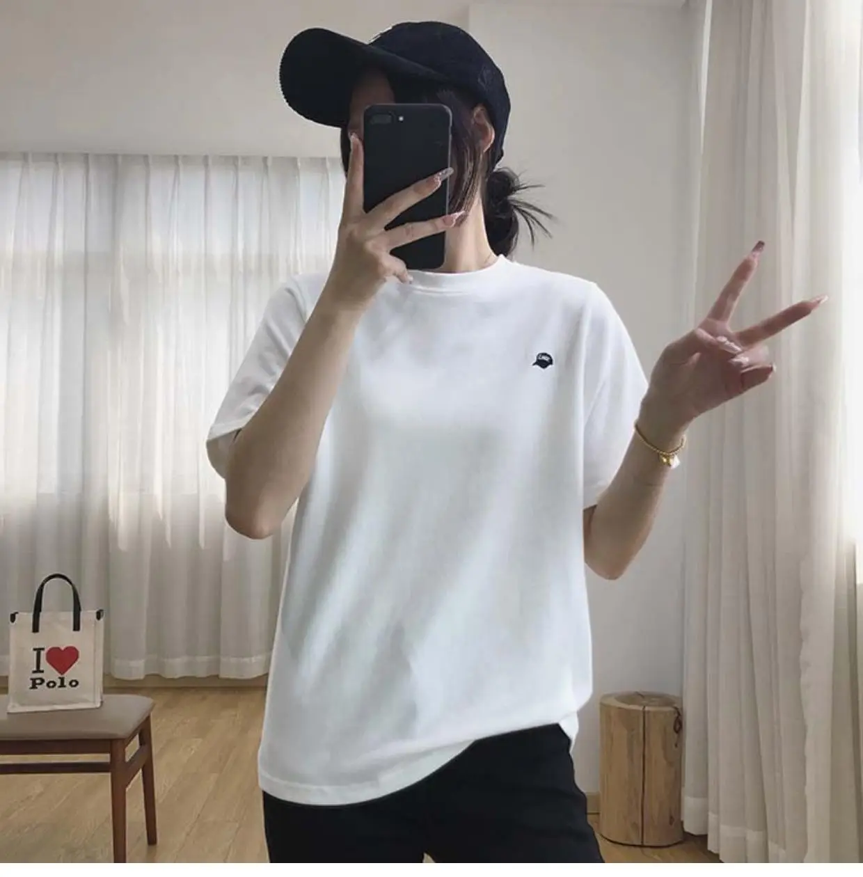 Women Light Grey Short Sleeve T-Shirt Summer 2025 — feature 27