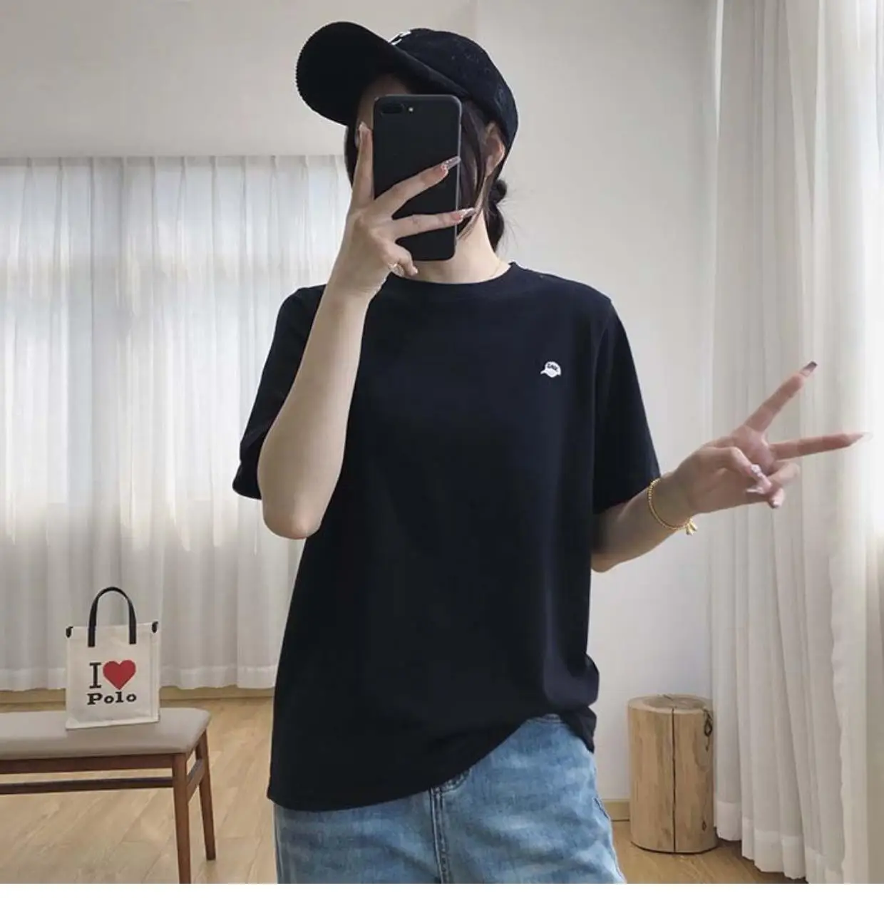 Women Light Grey Short Sleeve T-Shirt Summer 2025 — feature 33