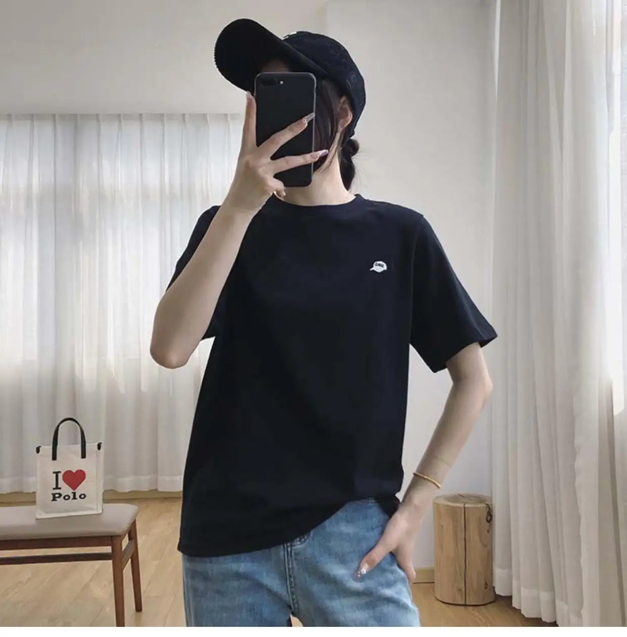 Women Light Grey Short Sleeve T-Shirt Summer 2025 — feature 34