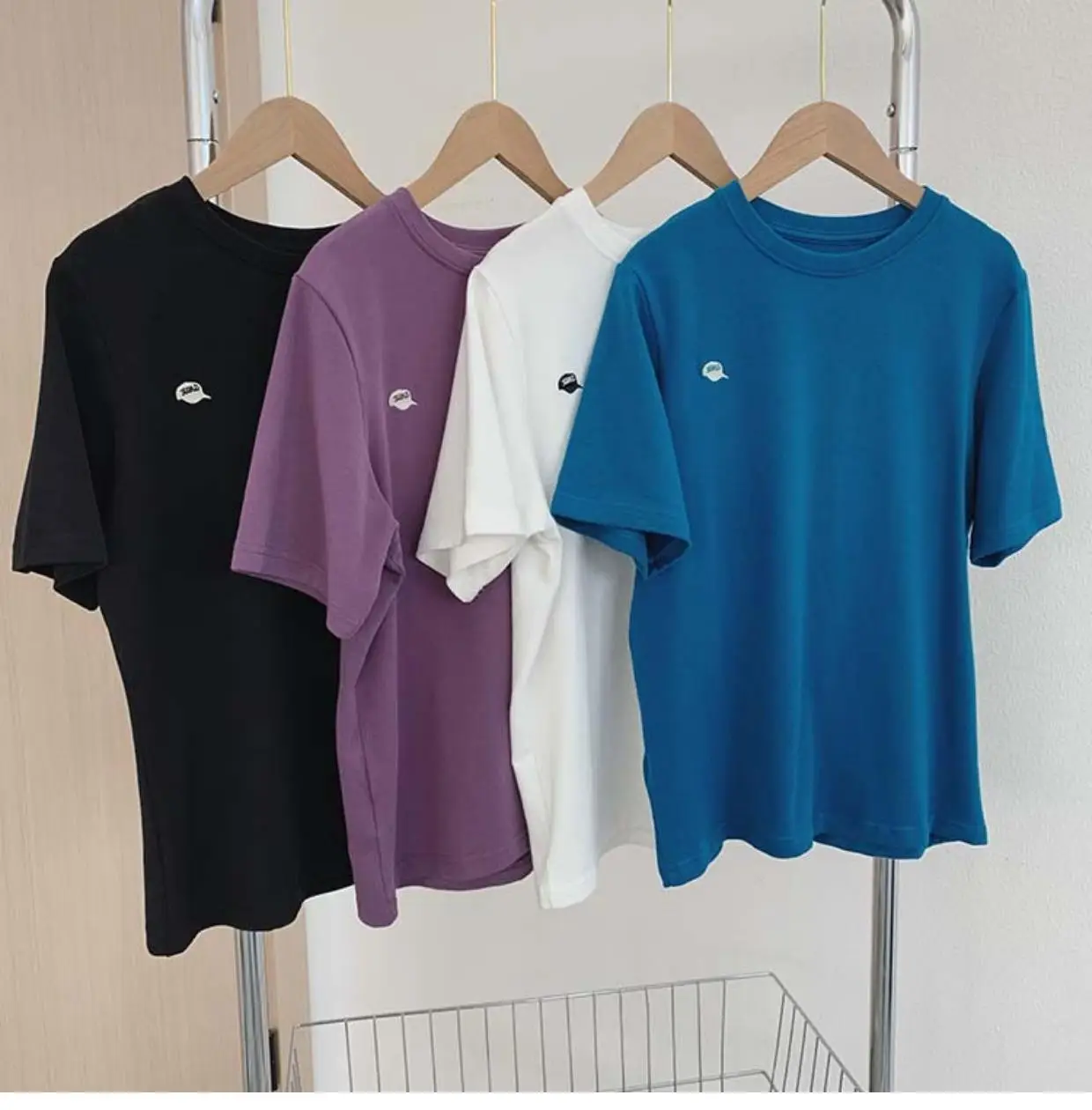Women Light Grey Short Sleeve T-Shirt Summer 2025 — feature 4