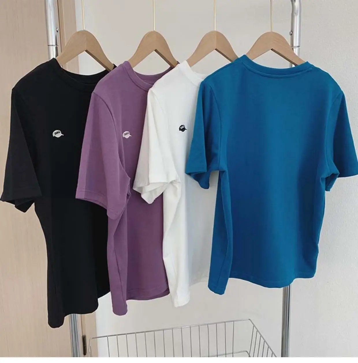 Women Light Grey Short Sleeve T-Shirt Summer 2025 — feature 5