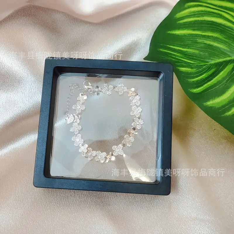Sweet Plum Blossom Swarovski Flower Bracelet for Women Rose Gold - Image 4