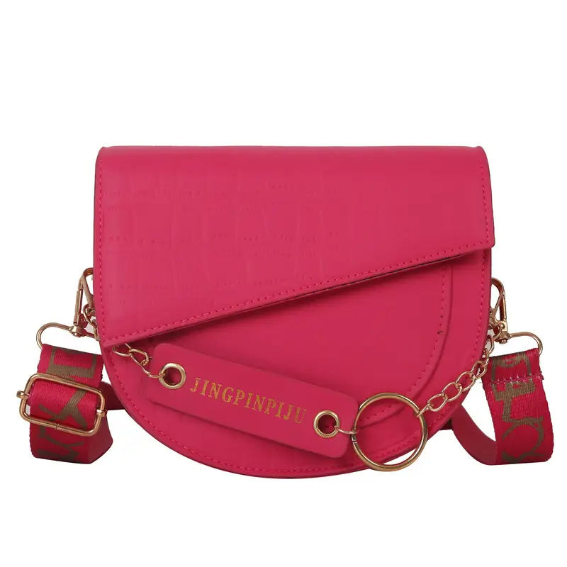 Green Chain Strap Saddle Bag for Women