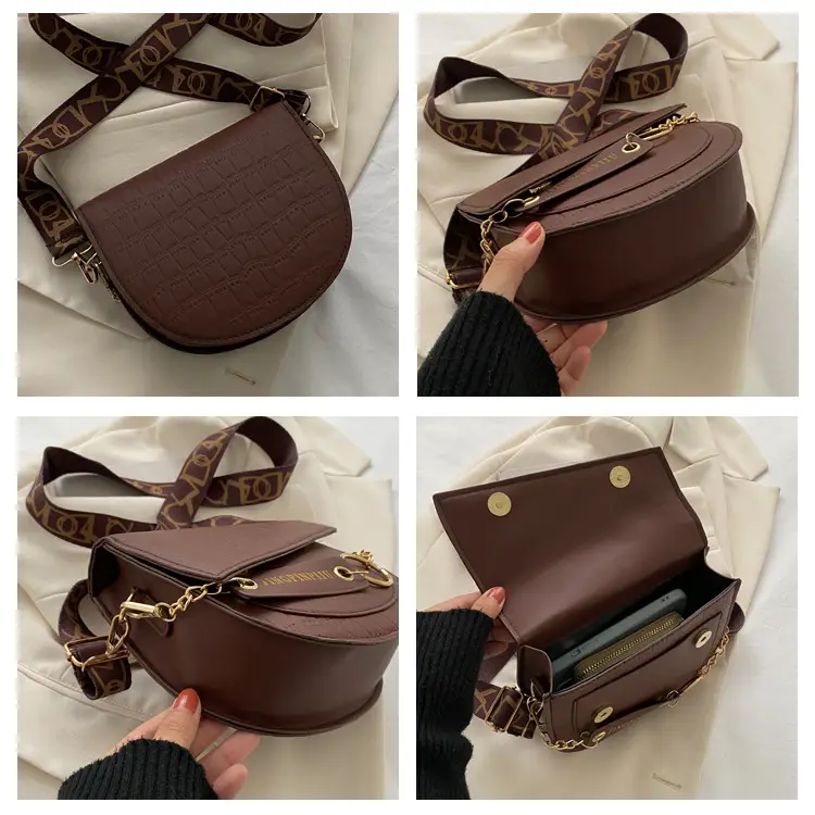 Green Chain Strap Saddle Bag for Women — feature 6
