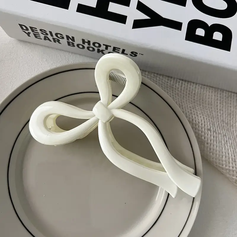 Korean Style Bow Hair Clips Wholesale Plastic Large - Image 9