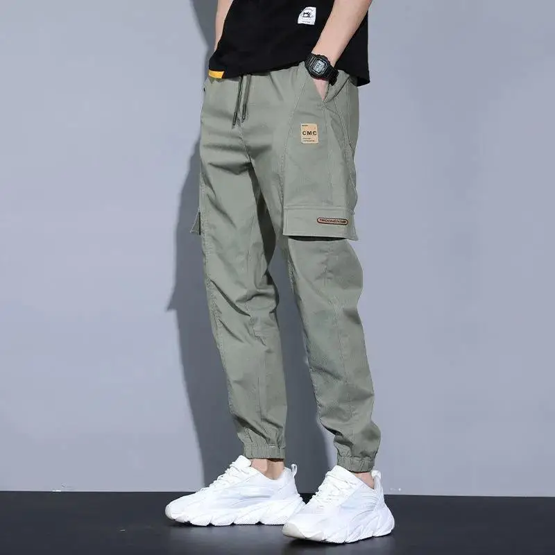 Men's Slim Fit Wool Pants Olive Green Add Wear