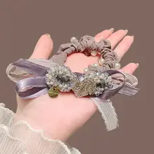 Korean Style Black Flocking Shark Clip with Full Diamond Bow — feature 15