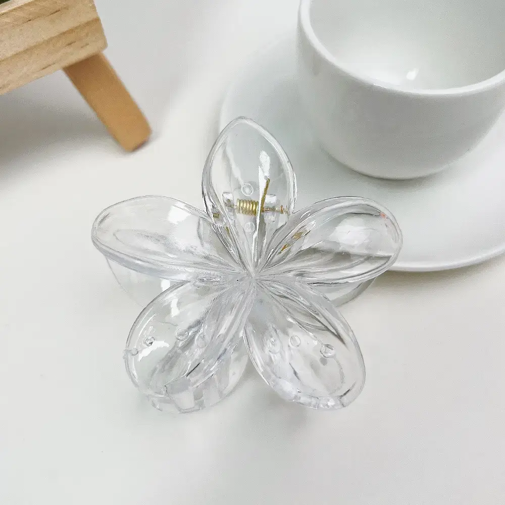 Black Frosted Egg Flower Hair Clip for Women - Image 12