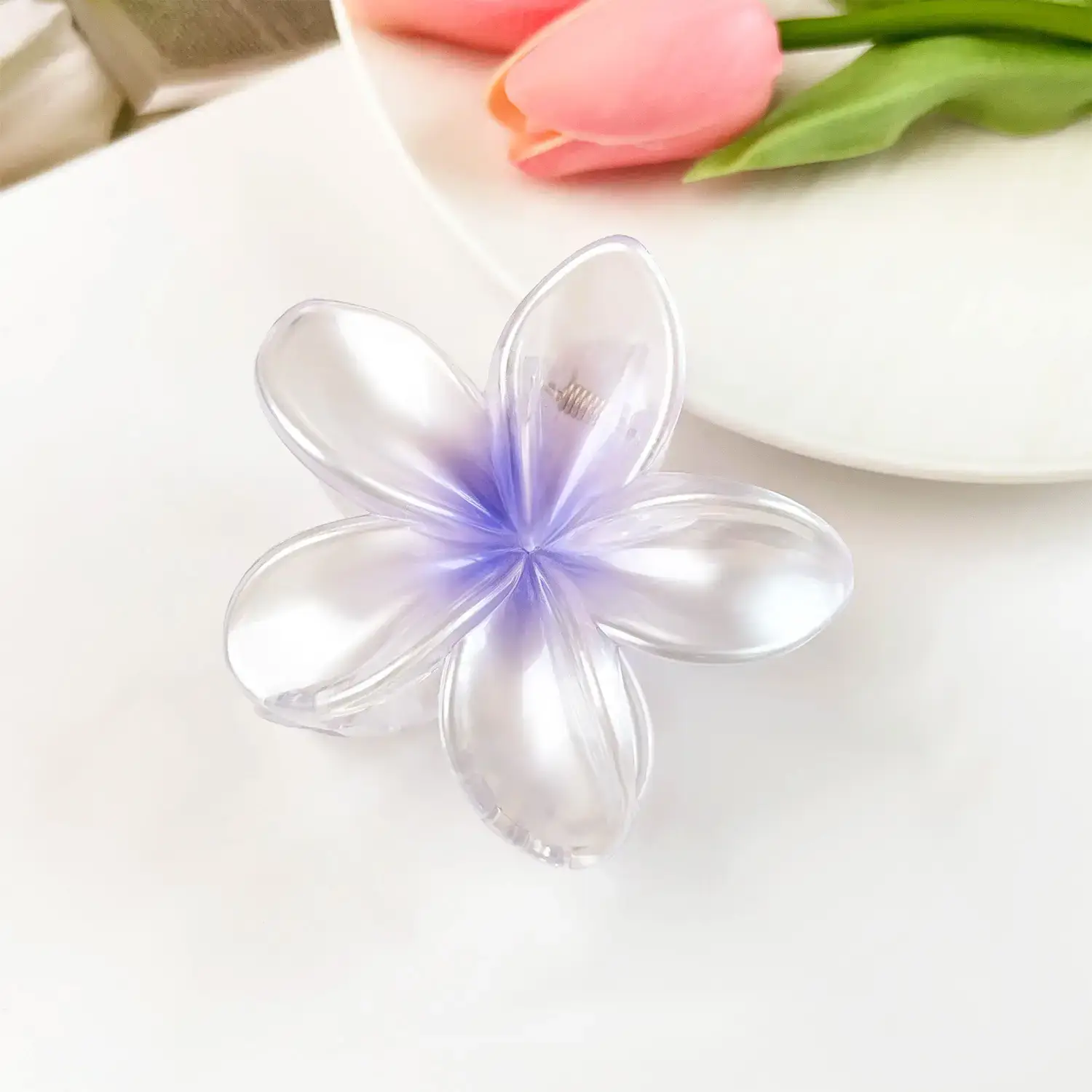 Black Frosted Egg Flower Hair Clip for Women - Image 16