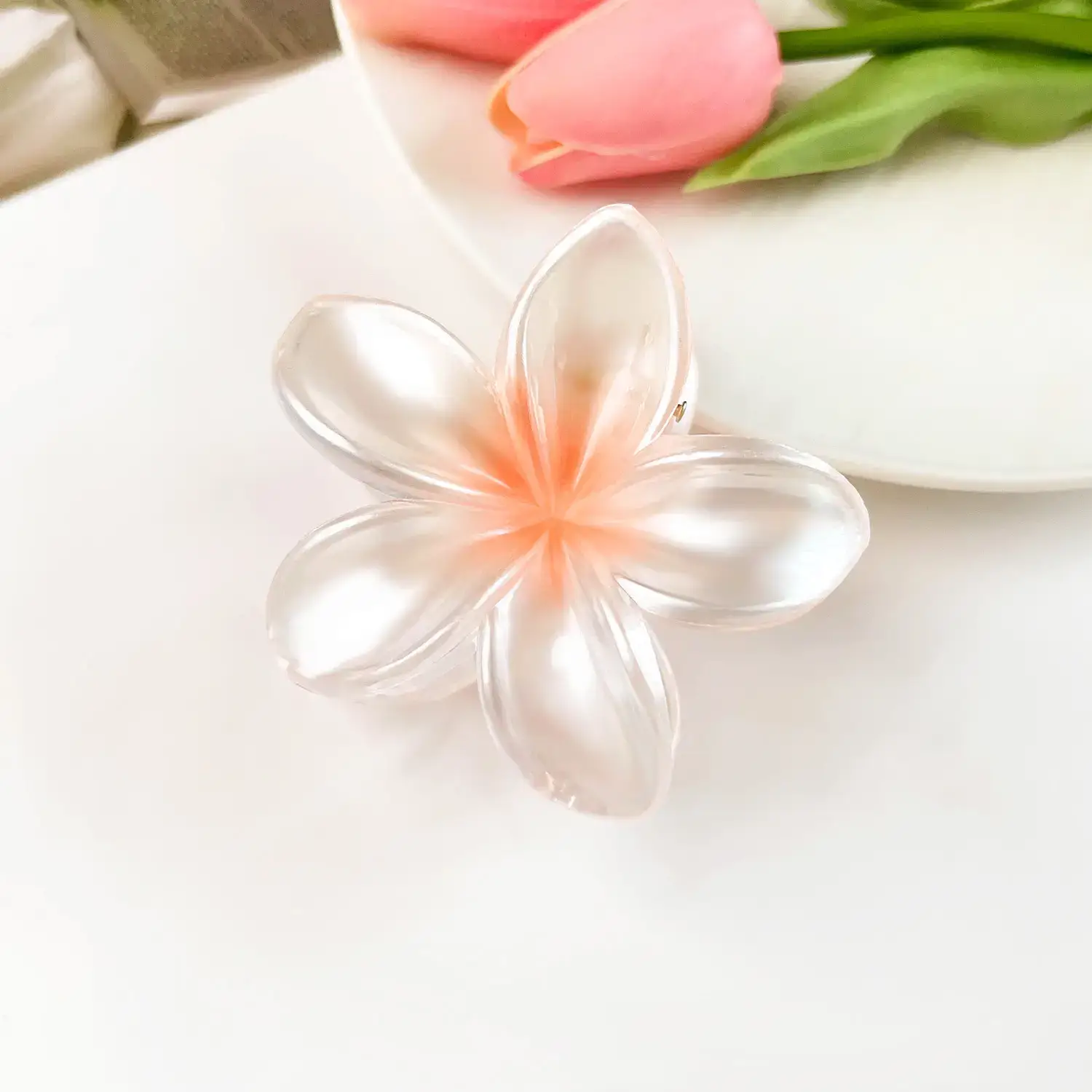 Black Frosted Egg Flower Hair Clip for Women - Image 17