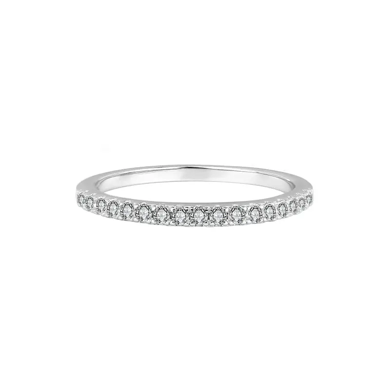 S925 Sterling Silver Mosan Diamond Row Ring for Women - Image 5